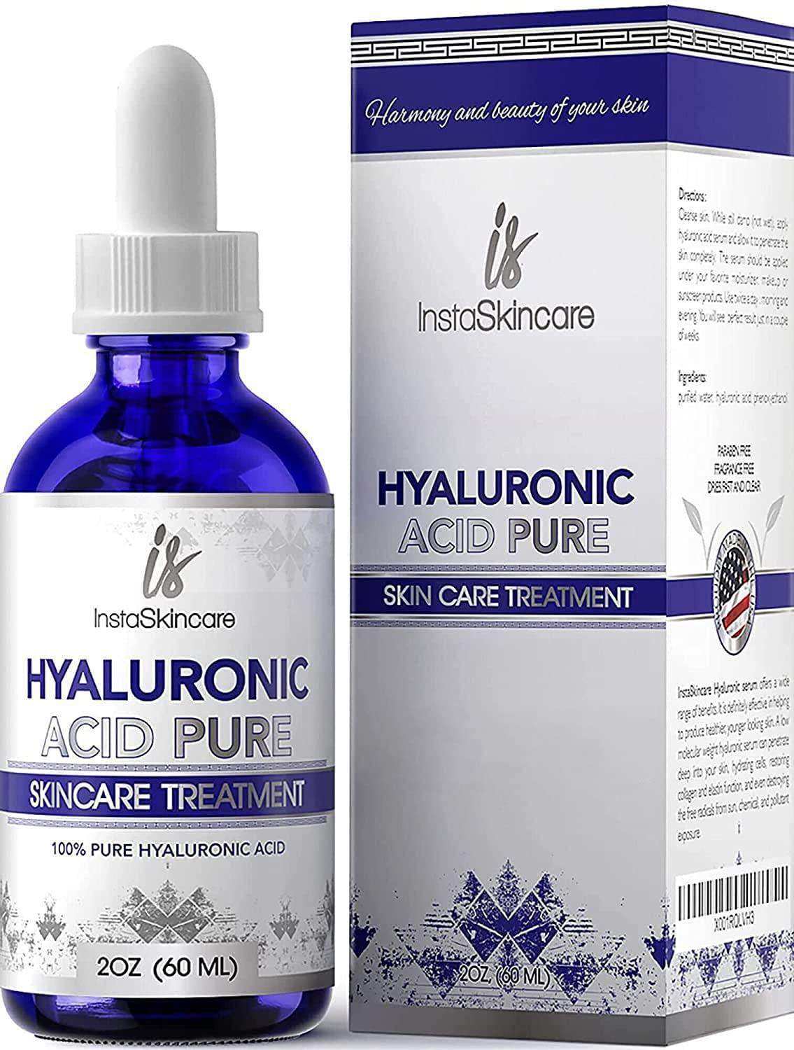 Pure Hyaluronic Acid Serum for Face (2 Oz)   Serum for Skin and Lips