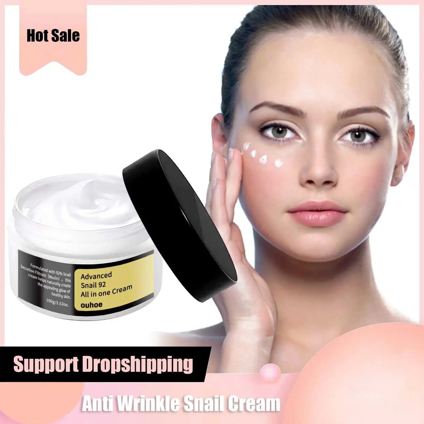 Anti Wri-nkle Cream Snail Serum Face Moisturizer Anti A-ging Face