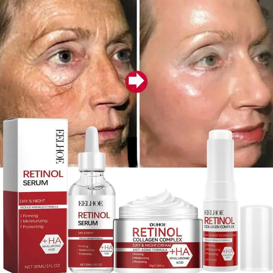 Retinol Wrinkle Remover Face Set Instant Firming Lifting Anti-Aging