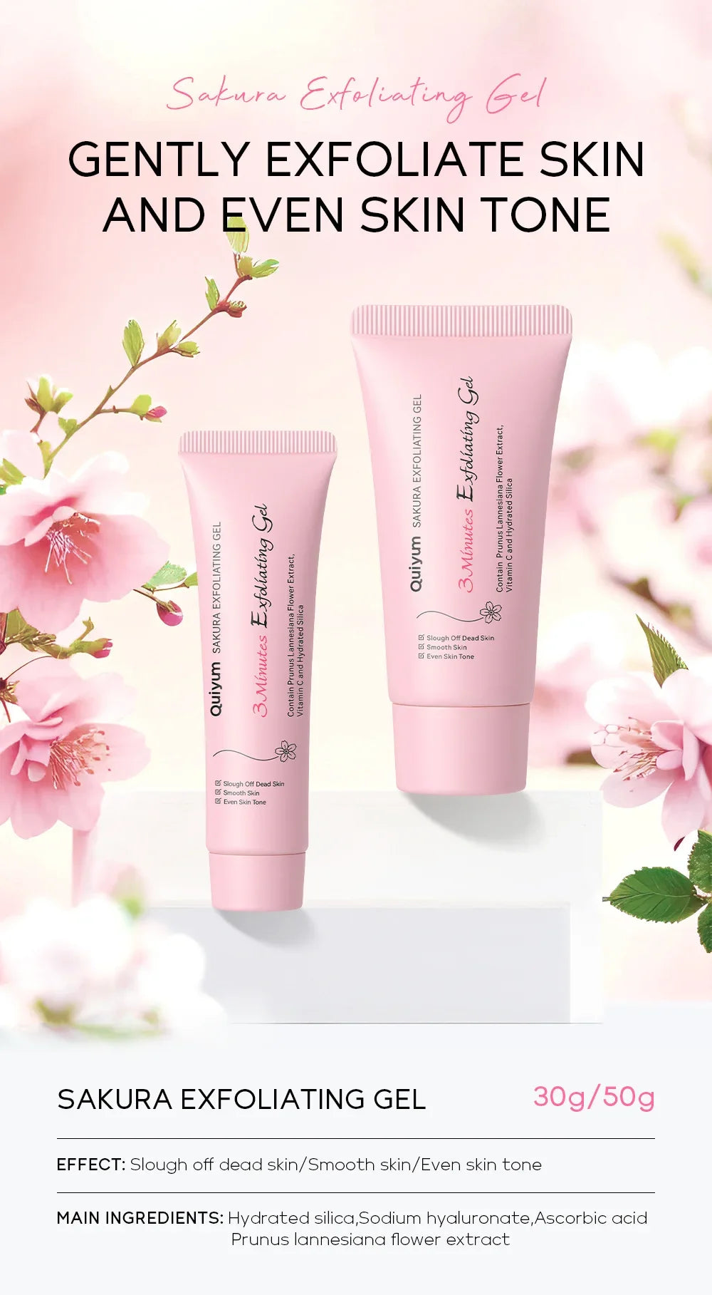 LAIKOU Sakura Exfoliating Peeling Gel Facial Scrub Moisturizing