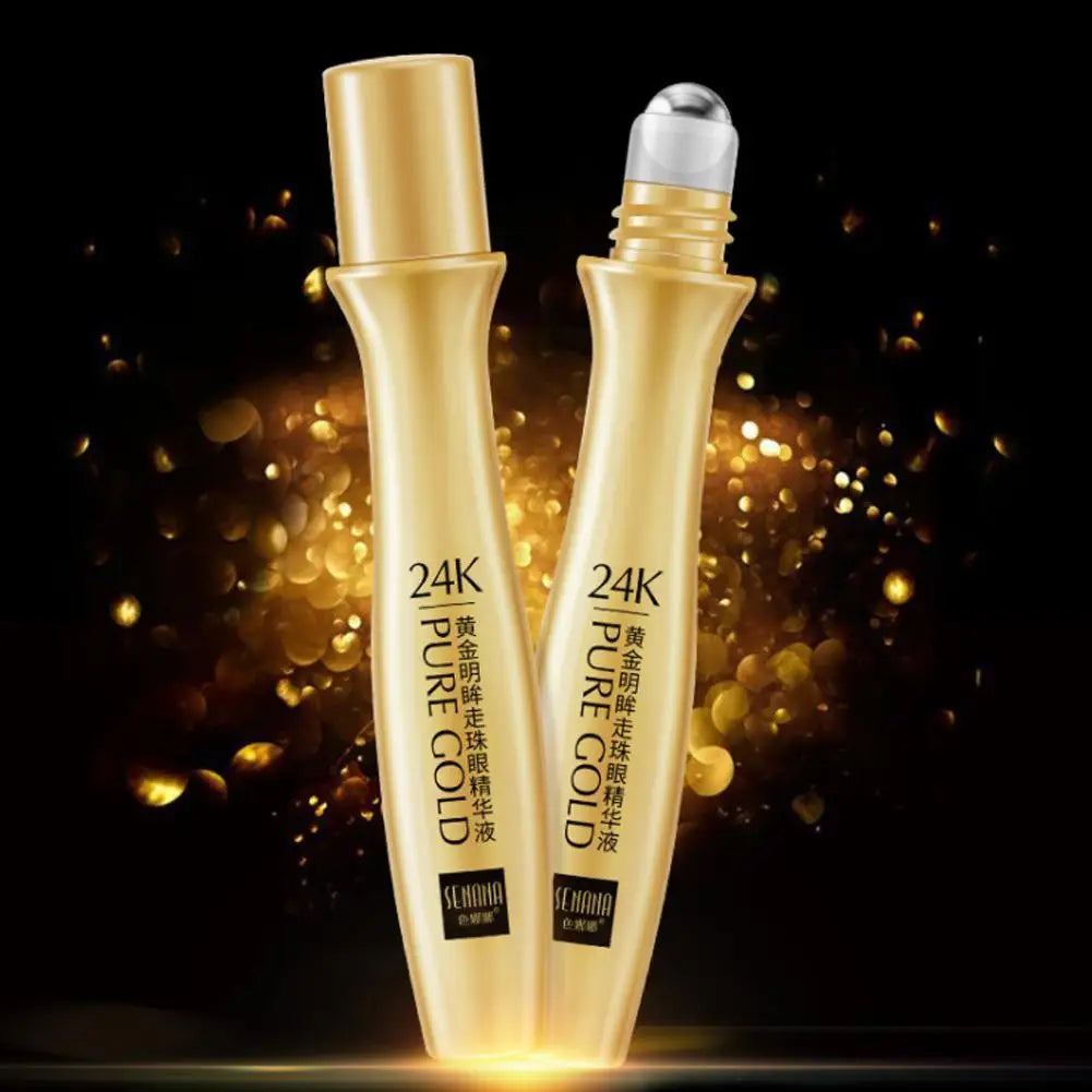 24K Gold Bright Eye Roller Eye Cream Hydrating Moisturizing Eye Serum