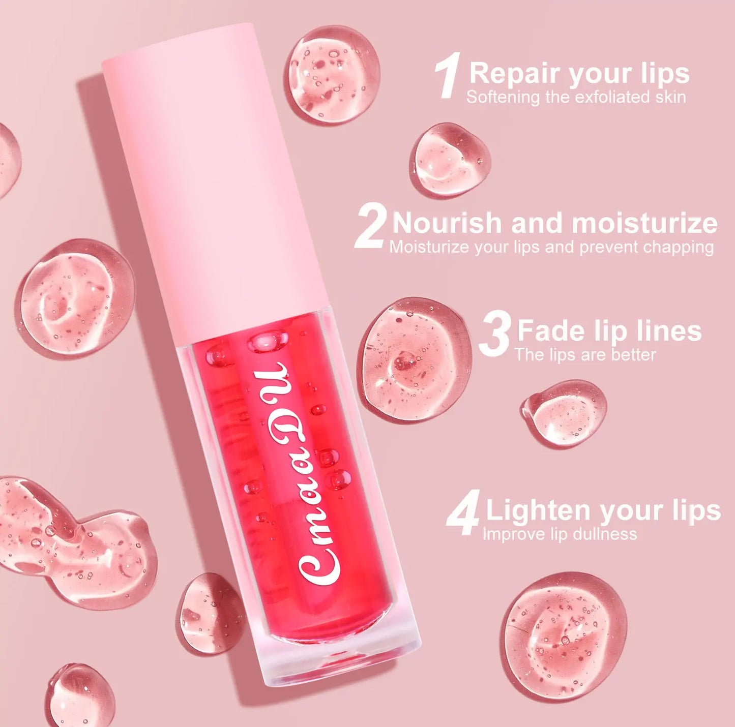 Hydrating Lip Oil-Berry Involved Moisturizing Clear Lip Gloss Plumping