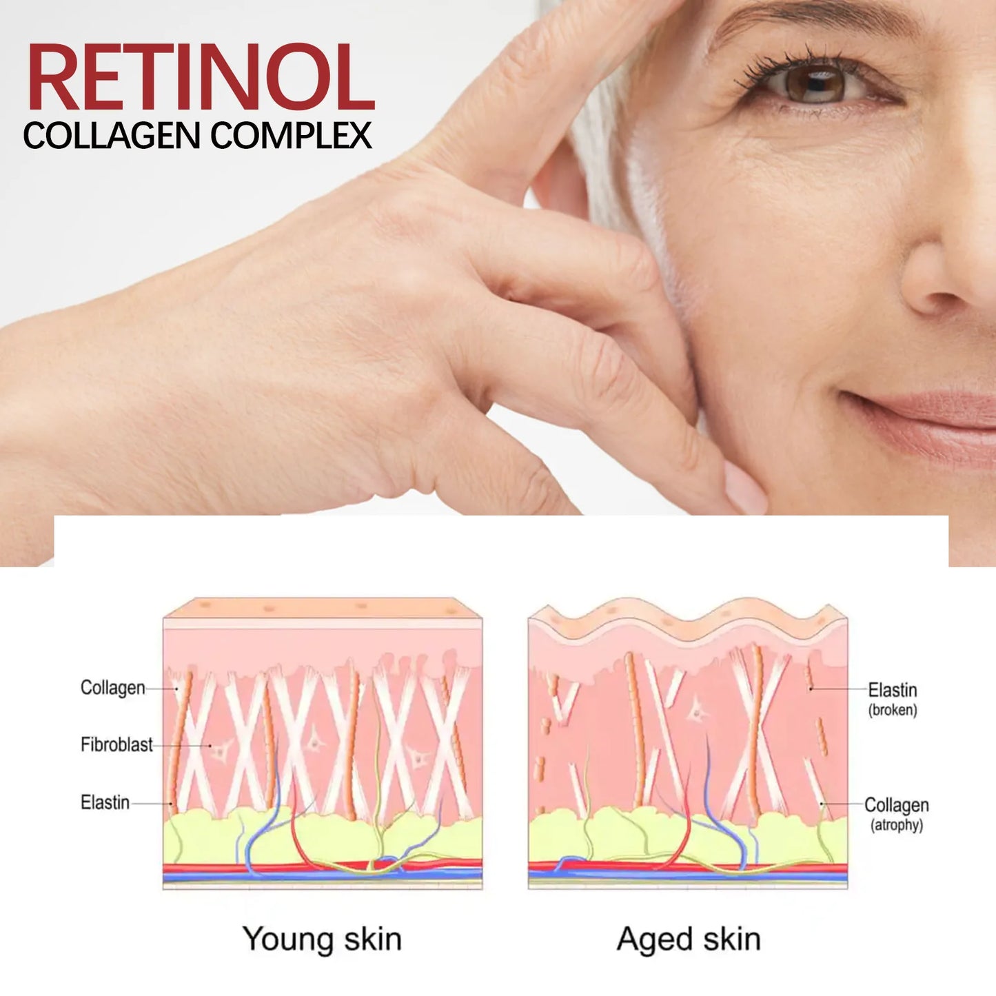 Retinol Wrinkle Remover Face Set Instant Firming Lifting Anti-Aging