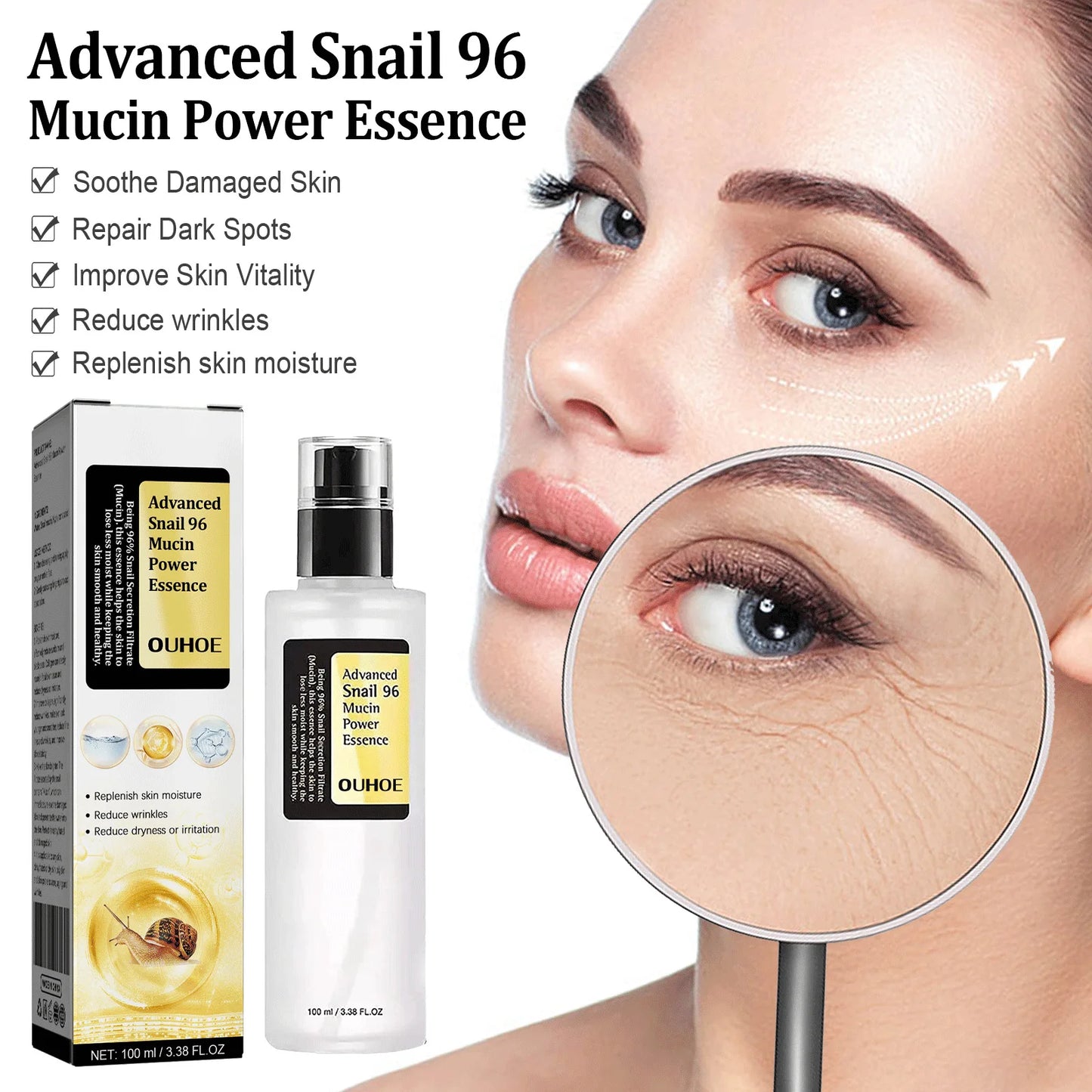 Snail Anti Aging Serum Advanced Moisturizing Skin Care Sagging Firming