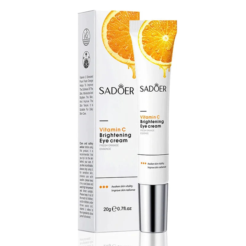 SADOER Vitamin C Eye Cream Firming Moisturizing Brightening Anti Dark