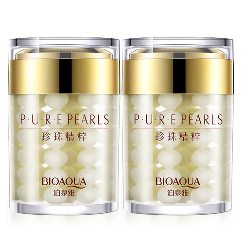 2pcs BIOAQUA Pure Pearl Face Cream Moisturizing Skin Firming Hydrating