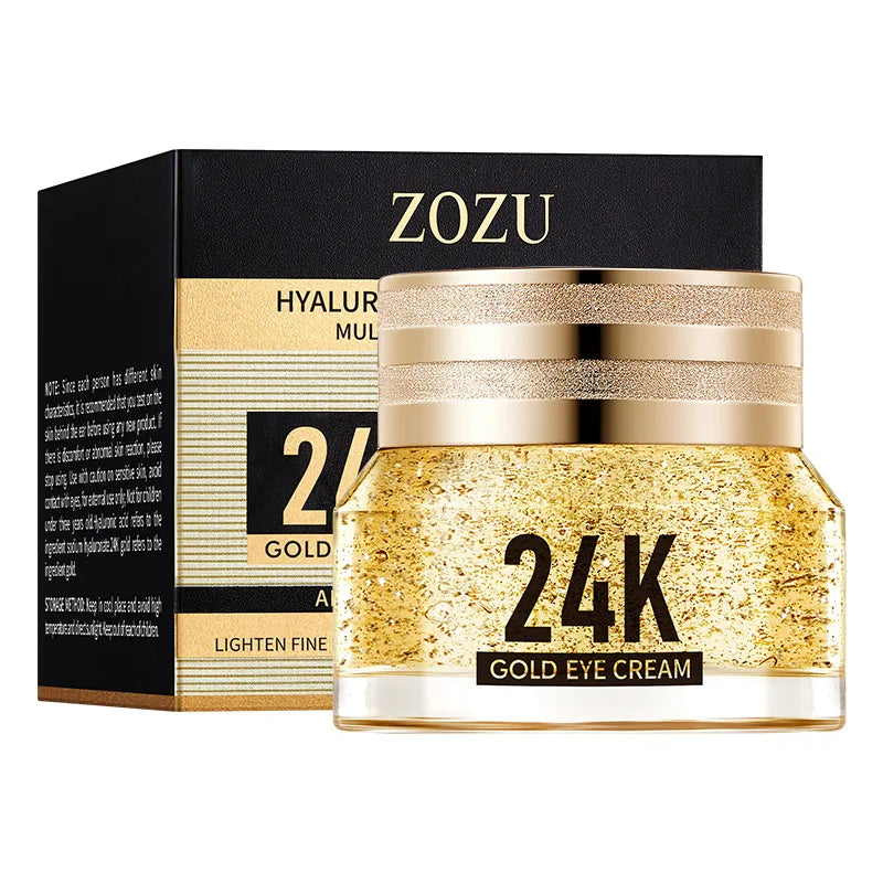 24k Gold Hyaluronic Acid Eye Cream Anti Dark Circles Eye Bags Firming