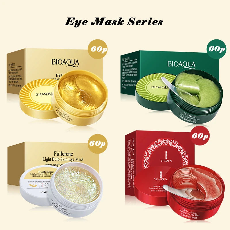 60pcs Gold Collagen Eye Mask moisturizing Anti Dark Circles removal