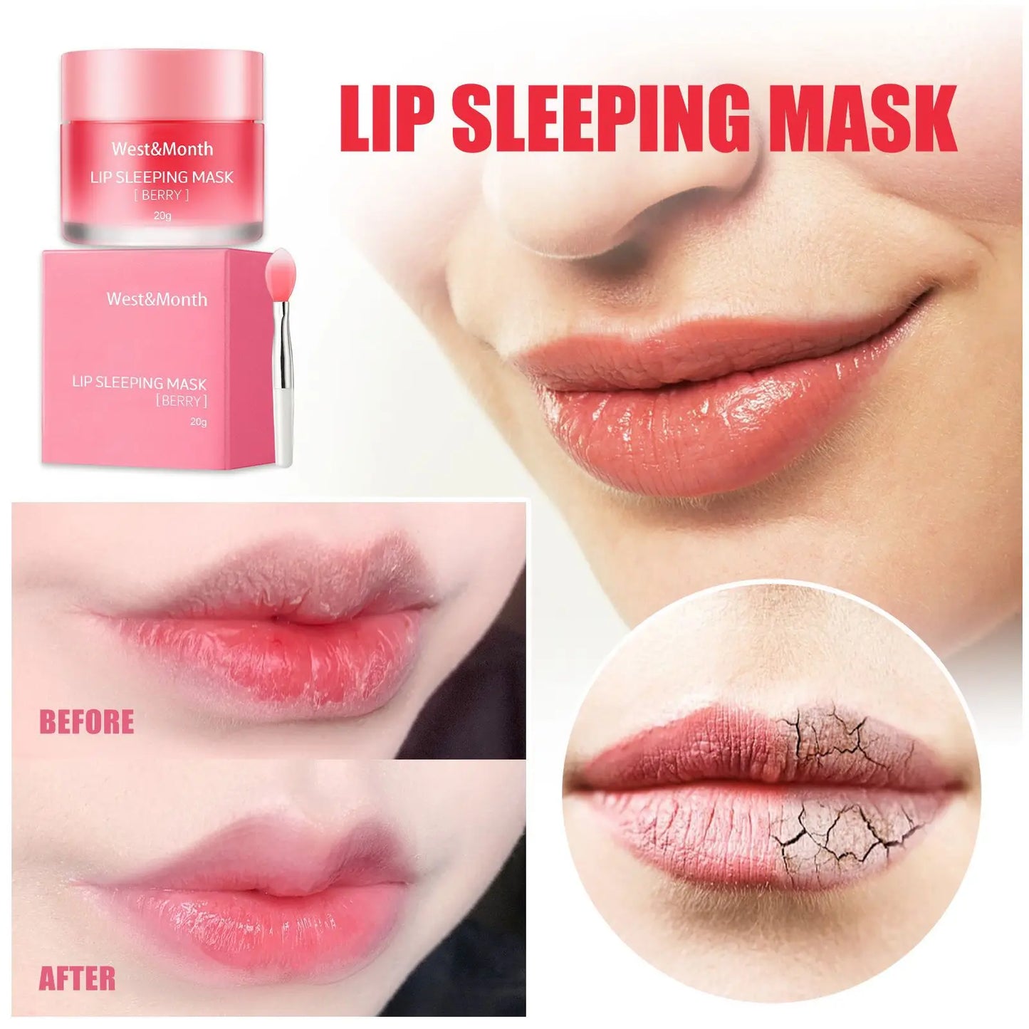 Berry Lip Sleeping Mask Night Sleep Maintenance Moisturizing Fade Lip