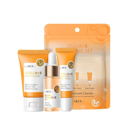 3pcs/set LAIKOU Vitamin C 24K Golden Sakura Skin Care Sets Face Cream