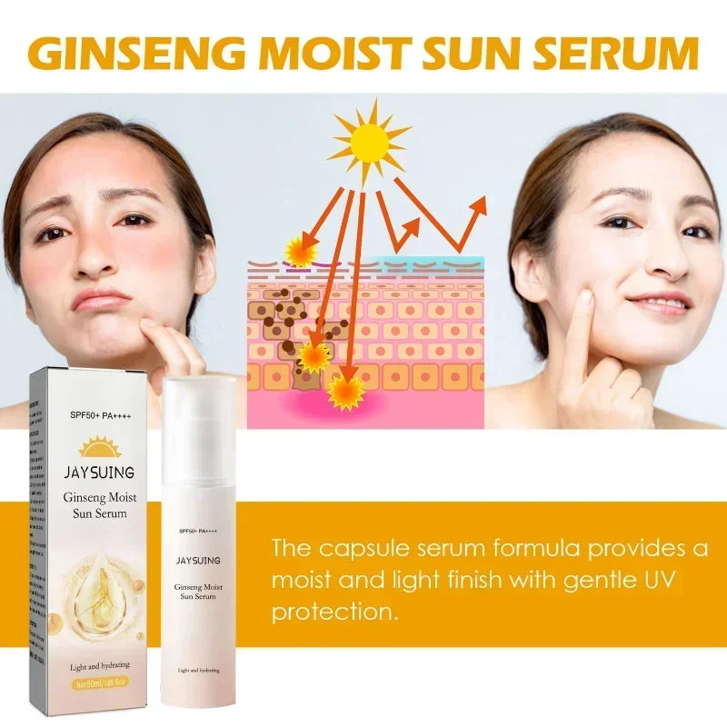 Ginseng Moisturizing Essence Sunscreen UV Protection SPF 50 sun cream