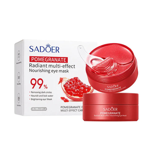 60pcs SADOER Red Pomegranate Collagen Eye Mask Firming Anti Dark