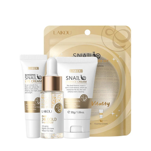 3pcs/set LAIKOU Vitamin C 24K Golden Sakura Skin Care Sets Face Cream