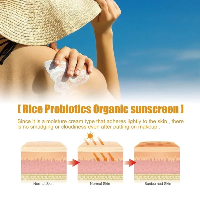 Summer organic sunscreen face body Sunblock outdoor isolation UV