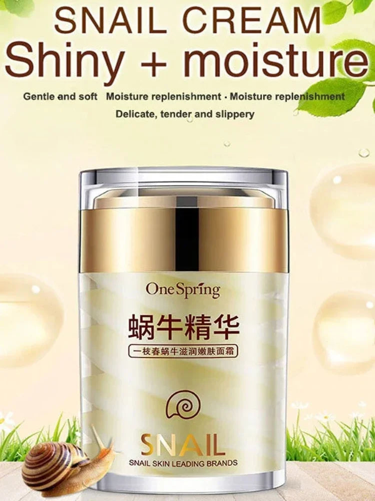 Snail Collagen Face Cream Whitening Moisture Anti Aging Facial Firming