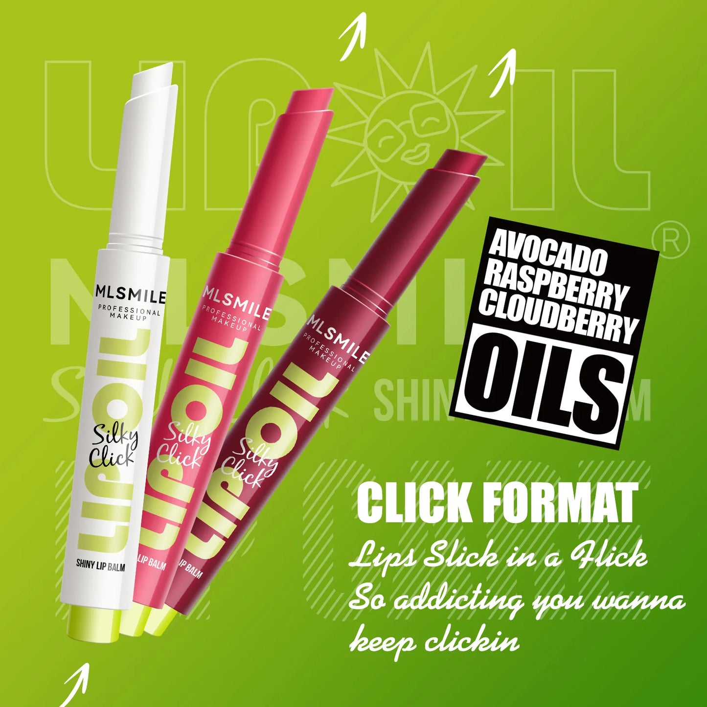 MLSMILE multi-color Silky Click Lip Care Hydrating Lip Gloss with