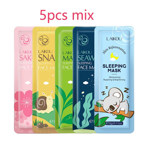 LAIKOU Sakura Seaweed Face Mask Skincare Centella Snail Collagen